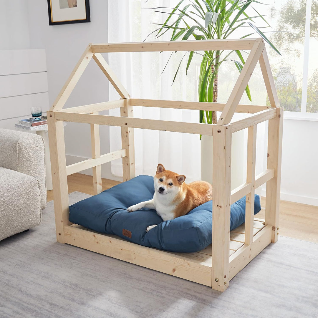 Bedsure Hundekissen kleine Hunde waschbar - 76x50cm Hundebett wasserdicht M für kleine, mittelgrosse