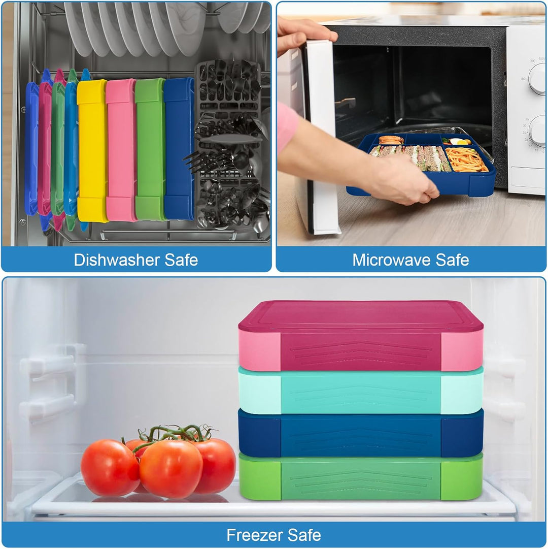 IJIAMY Brotdose Kinder mit Fächern, 1300ml Jausenbox Kinder, Auslaufsicher Bento Box, Lunchbox Kinde