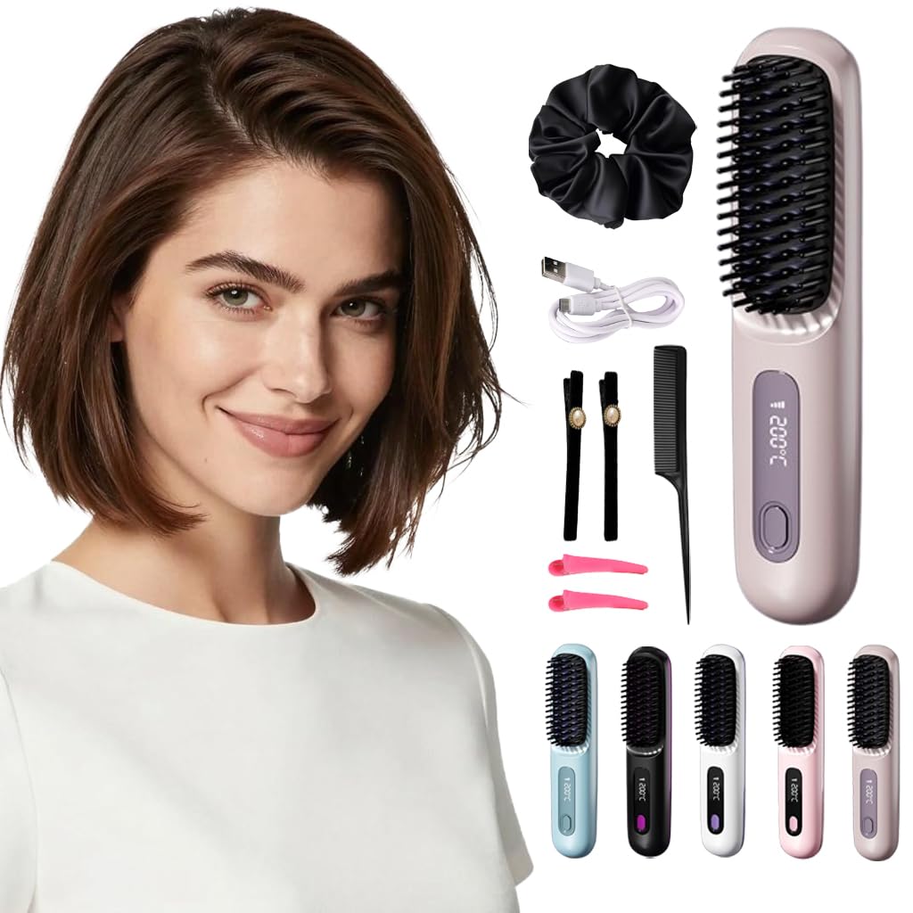Stylingbürste Styling Kamm Für Kurze Haare, Tragbar & Styling Bürste Haarkamm Haarbürste für Reisen