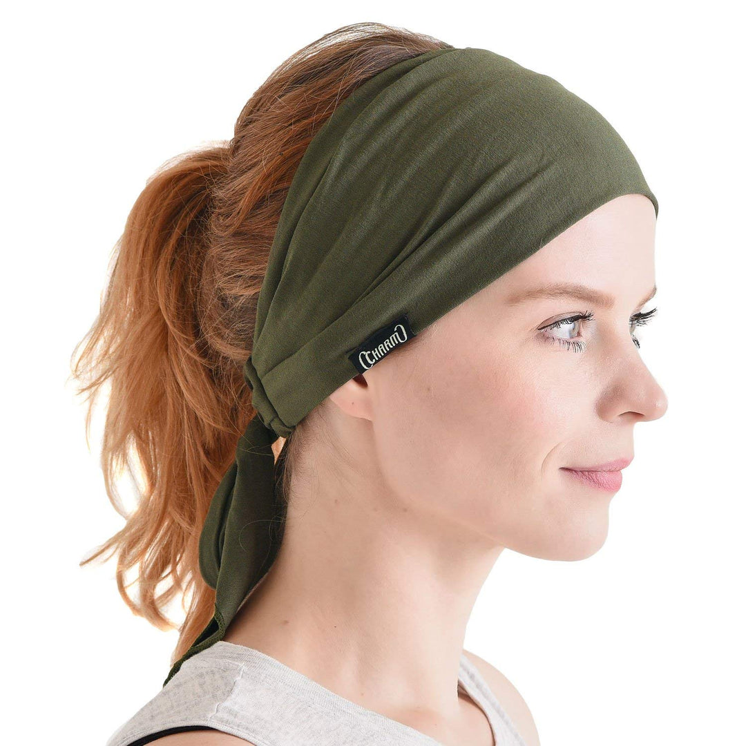Stirnband Herren Bandana Kopftuch, Haarband Damen Wickeln Lange Dekorative Bänder, Schweissbänder Ja