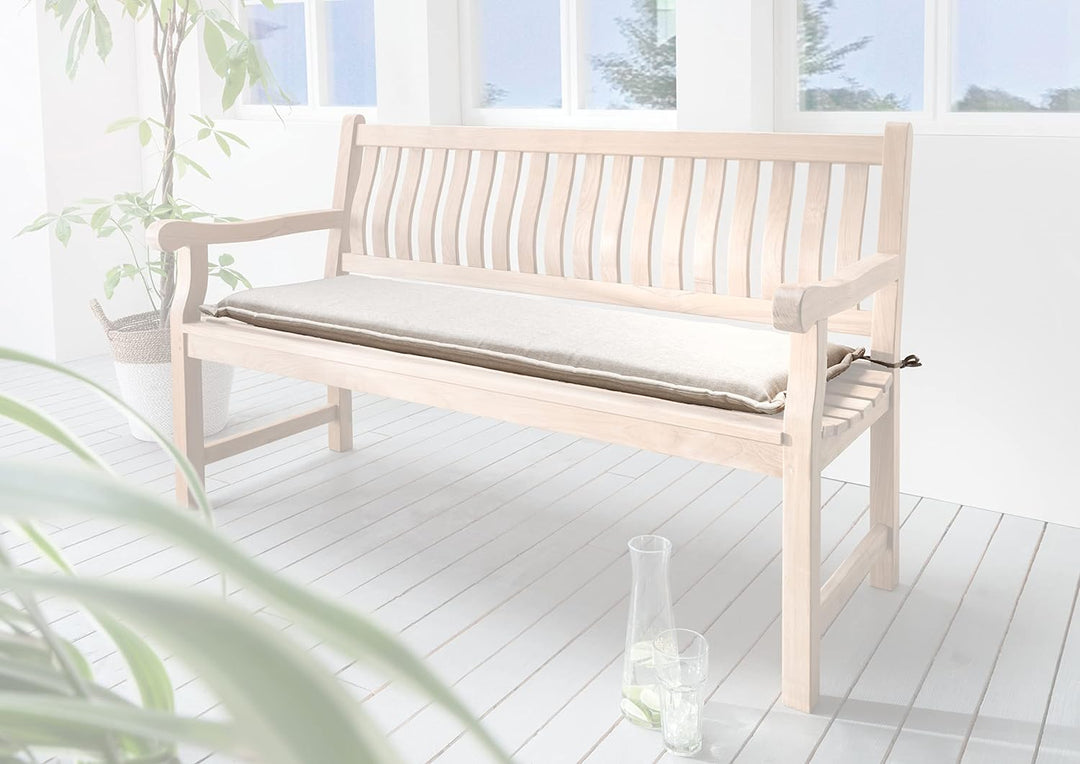 Destiny Bankpolster 110 cm Sand Meliert Kissen Auflage für Gartenbank Bank Polster - Ohne Bank