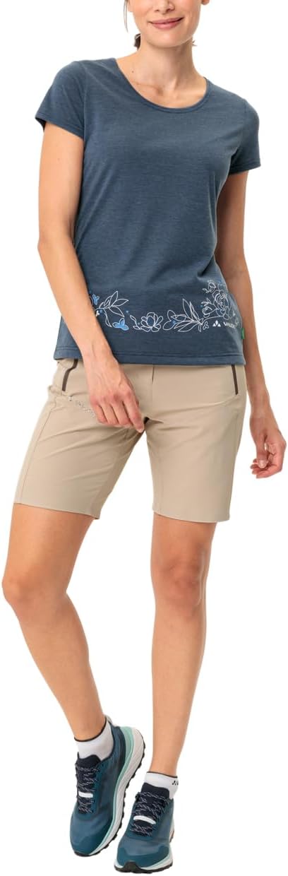 VAUDE Damen Women's Skomer Print T-Shirt Ii T-Shirt (1er Pack), Dark Sea Uni