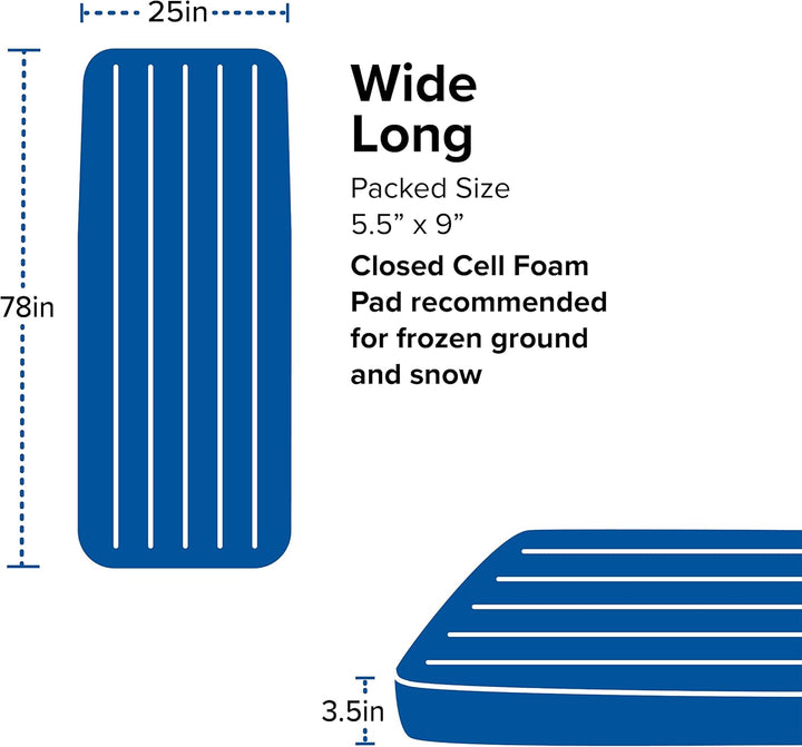 BIG AGNES Divide Insulated | leichte, kompakte 3-Jahreszeiten-Luftkammer-Isomatte | breit lang | War