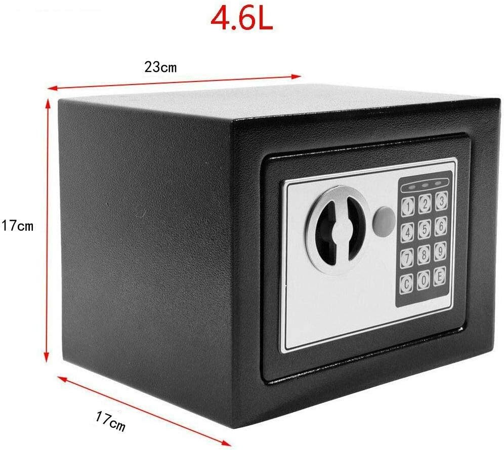 Elektronischer Passwort-Sicherheitssafe für Geld Bargeld Pfandbox Büro Home Safety Mini 4,6 l sicher
