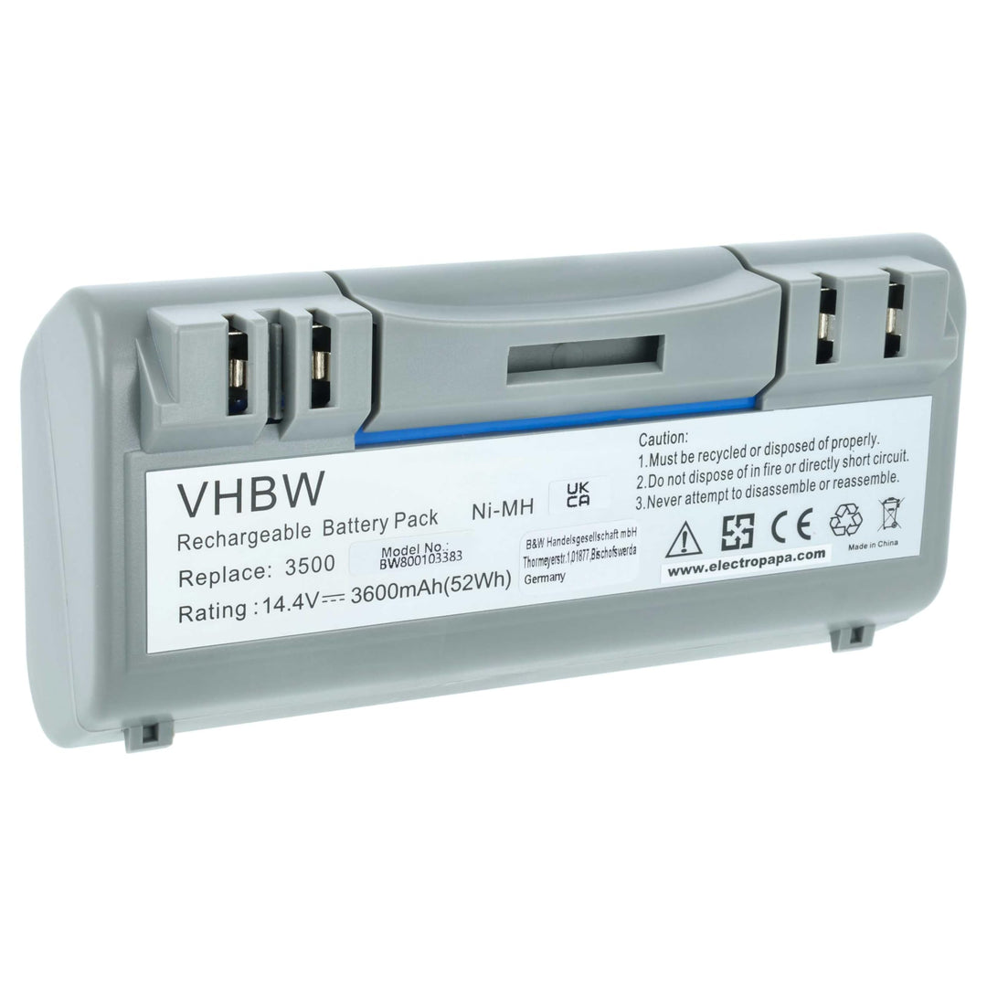 vhbw NiMH Akku 3600mAh (14.4V) kompatibel mit iRobot Scooba 330, 340, 34001, 350, 380, 385, 390, 580