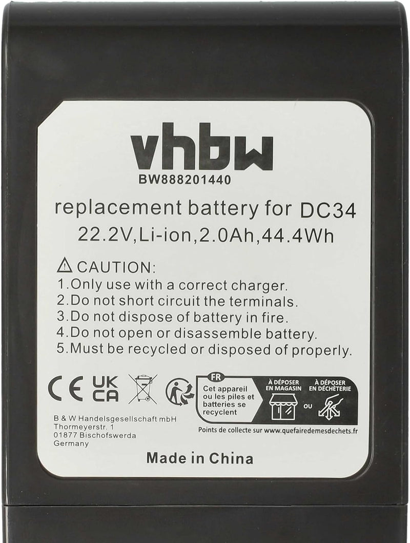 vhbw Akku kompatibel mit Dyson DC43, DC35 Multi Floor, DC45, DC43h Staubsauger Home Cleaner Heimrobo