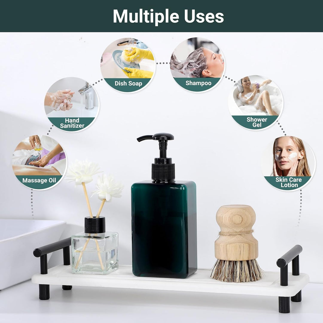 Suream Nachfüllbare Pump-Pressflaschen, Shampoo- und Conditioner-Spender, 280 ml, nachfüllbare Kosme