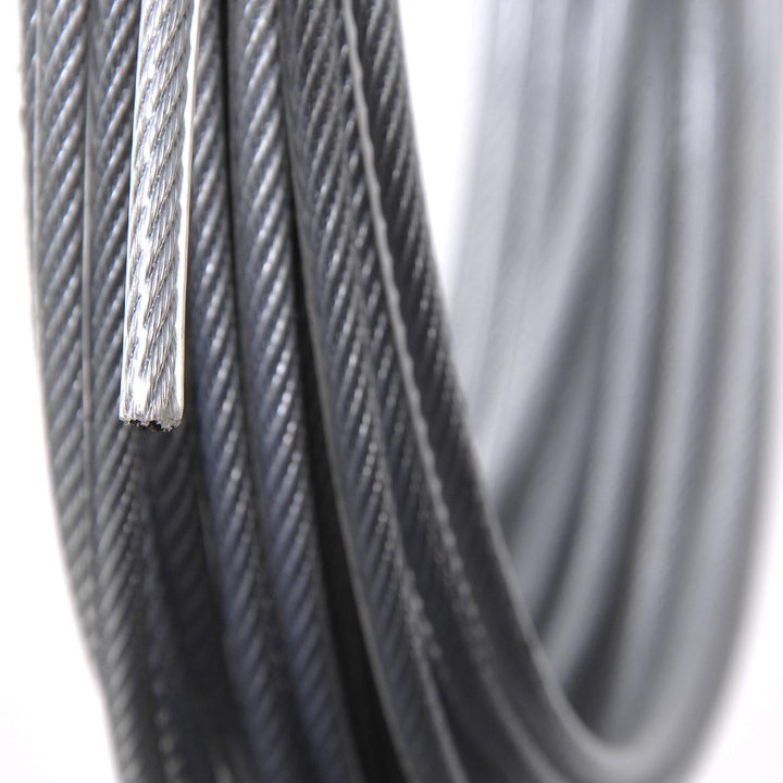 Drahtseile24 Drahtseil Stahlseil ummantelt – ummanteltes Stahlseil | 3mm – 12mm | 0,5m – 200m | Ø 3m