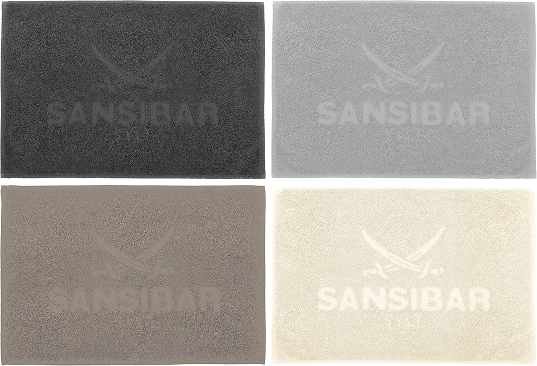 Sansibar Badvorleger Fein-Flor Badteppich Badematte 100% Baumwolle 50x80 cm (50 x 80 cm, Sand) 50 x
