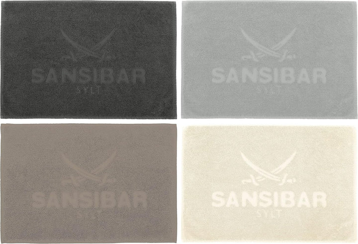 Sansibar Badvorleger Fein-Flor Badteppich Badematte 100% Baumwolle 50x80 cm (50 x 80 cm, Sand) 50 x