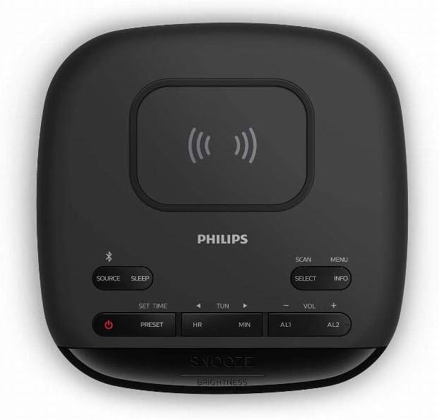 Philips R7705/10 Radiowecker DAB+/UKW Digitalradio (Bluetooth, Doppelter Alarm, Sleep Timer, Automat