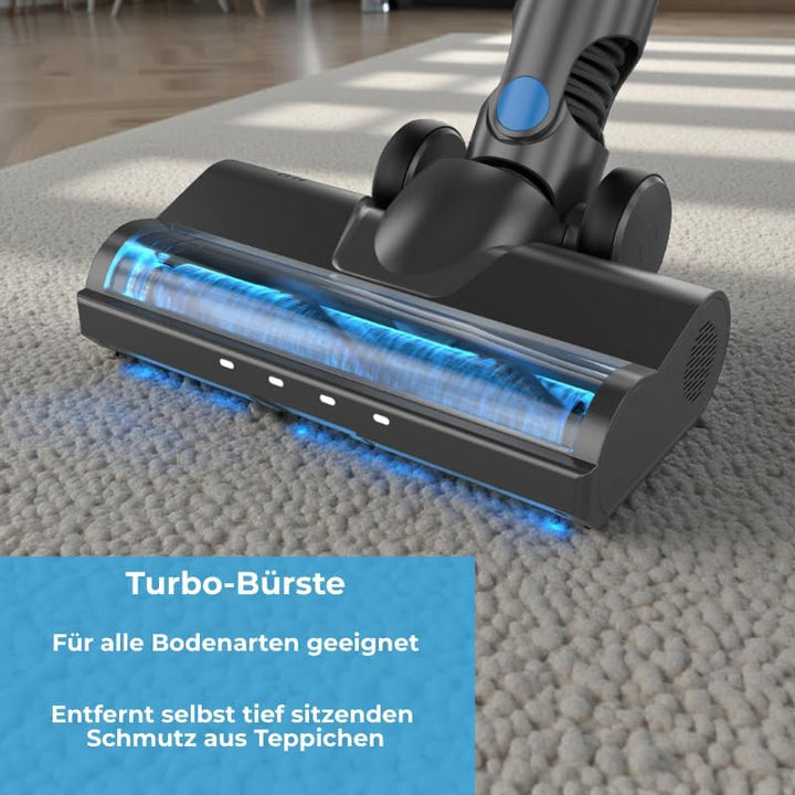 Innova Akku Staubsauger 22000Pa/500 AirWatt/45Min, 1,5L Staubsauger Kabellos, Anti-Tangle-Bürste, Wa