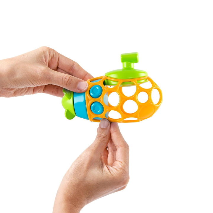 Bright Starts, Oball U-Boot Badespielzeug aus leicht greifbarem, schwimmendem Material mit aufziehba