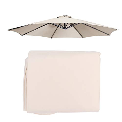 Angoily Sonnenschirm Ersatzbezug 300cm, UV-Schutz 8 Rippen Aussentisch Regenschirm Baldachin Sonnens