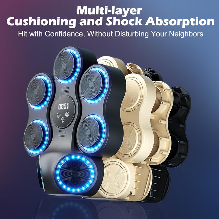 Music Boxing Machine für Erwachsene, Musikboxing Maschine mit LED-Lichtern, Bluetooth, 9 Geschwindig