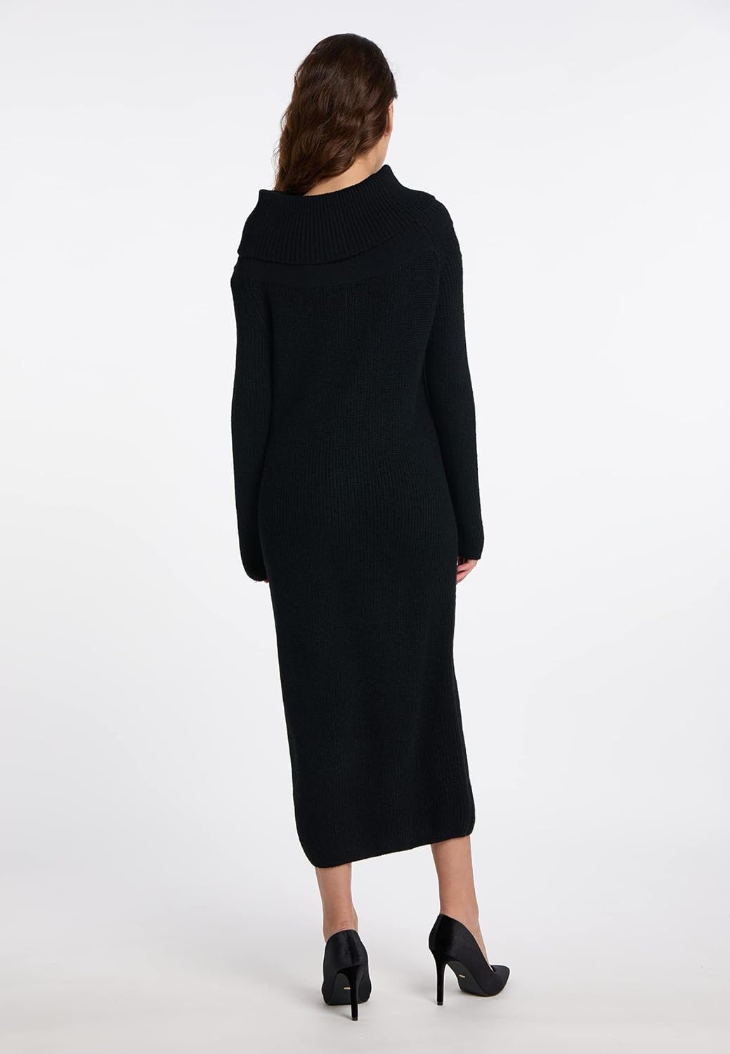 faina Damen Strickkleid tylin XS-S Schwarz, XS-S Schwarz