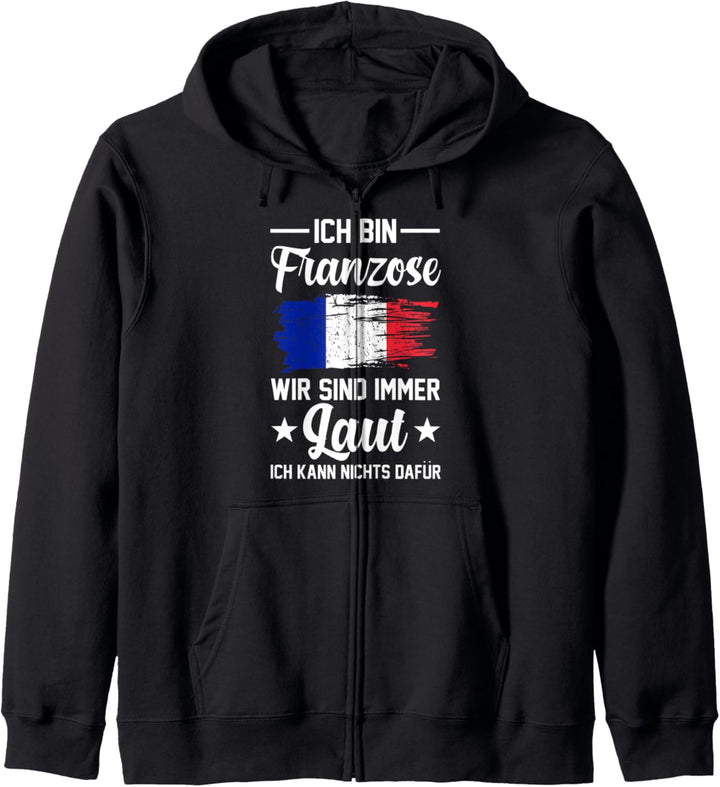 Franzose Laut Französische Flagge Frankreich Kapuzenjacke