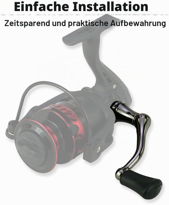 Angelrollen Griff, Metall Rocker Arm Griff Angeln Spinning Reel Griff Grip mit Weichem Gummigriff fü