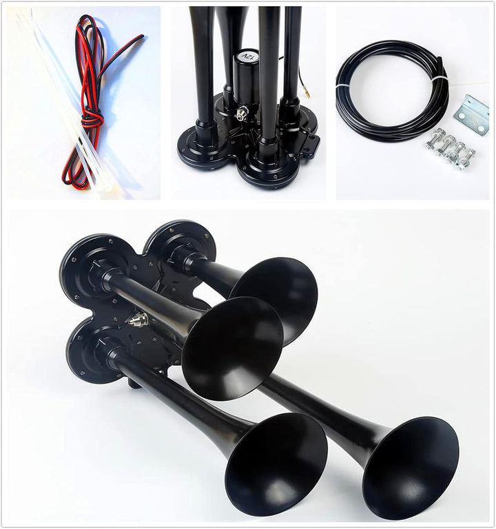 YIYIDA Car Horn Wasserdichte Autohupe elektrische Hupe Runde Hupe 12V Auto elektrische Hupe Armeegrü