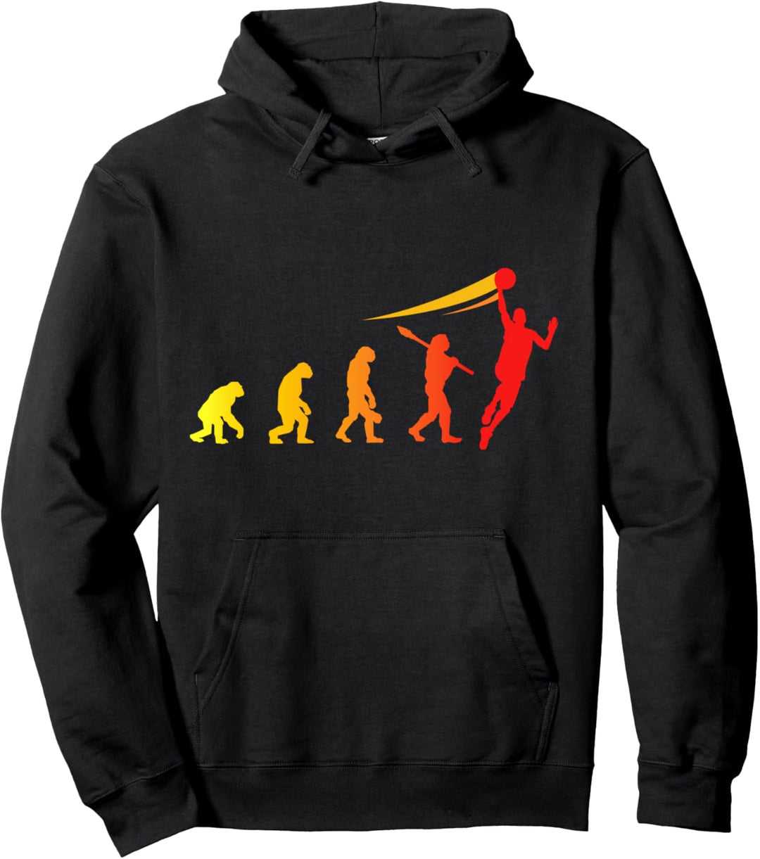 Basketball Evolution Retro Geschenk für Basketballspieler Pullover Hoodie