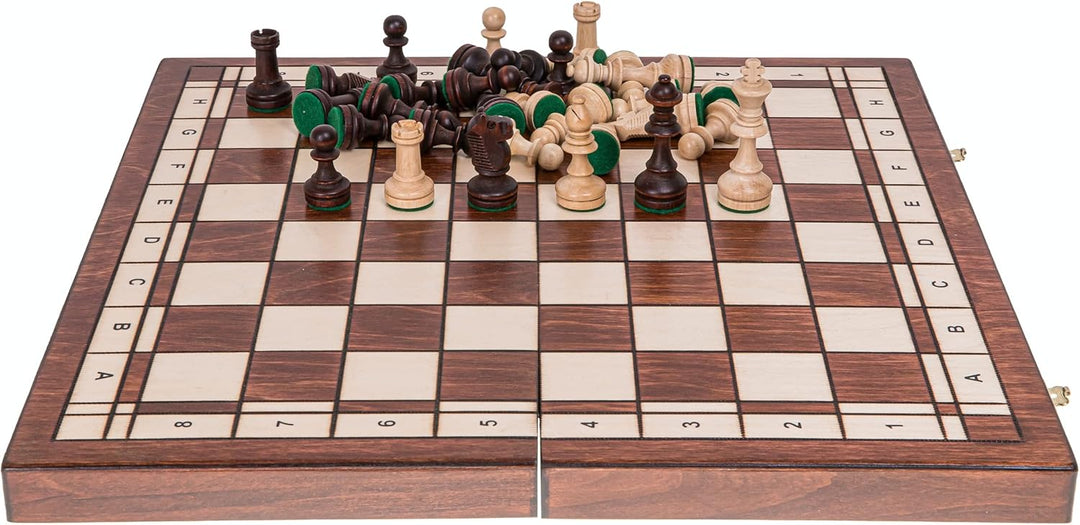 Square - Pro Schach Turnier Nr 4 Classic - Schachbrett & Gewichtete Schachfiguren - Schachspiel aus