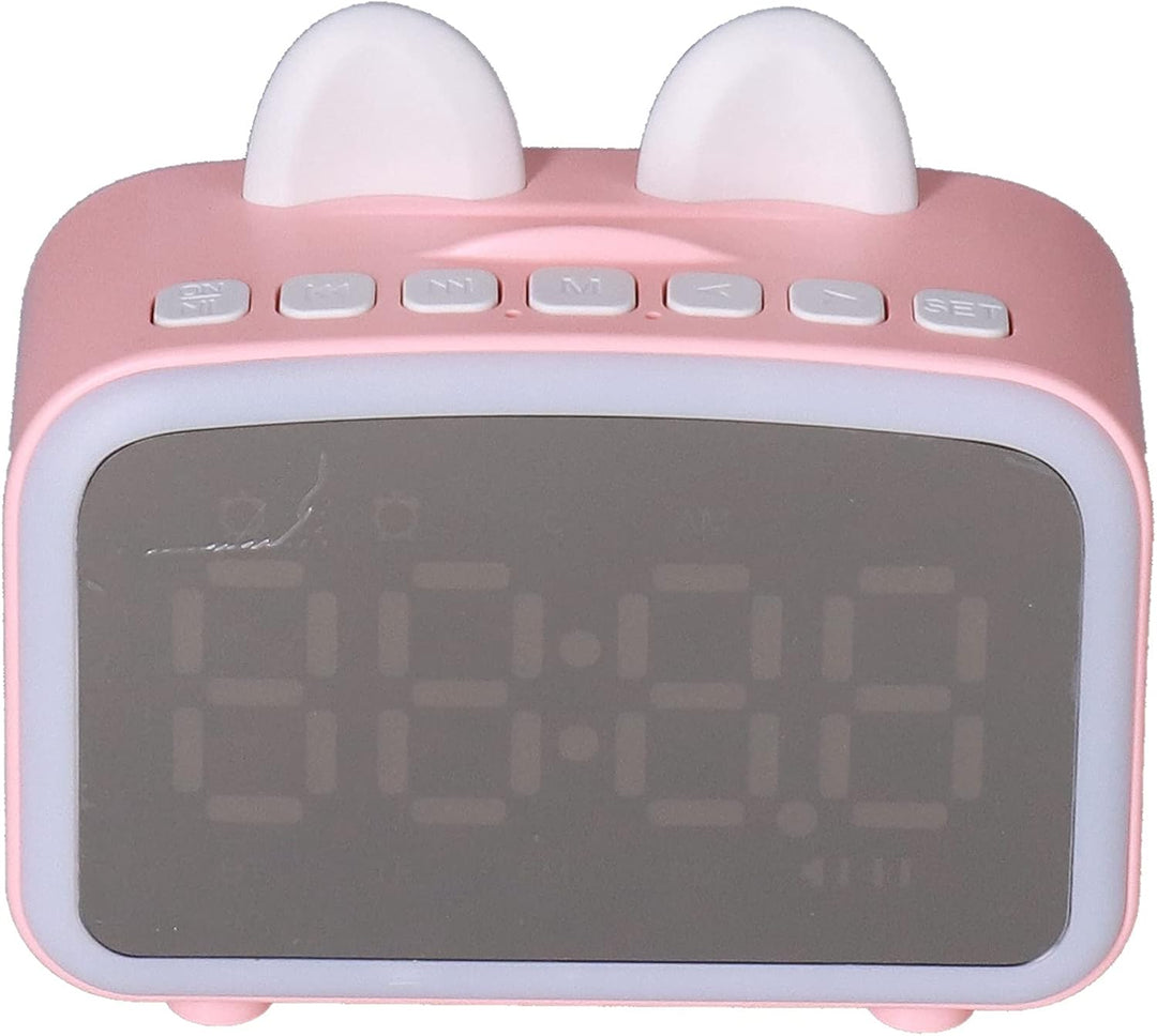 Elprico Radiowecker, -Cartoon-Bluetooth-Uhr Am Bett mit 1400-mAh-Akku, Multifunktionaler Digitaler B