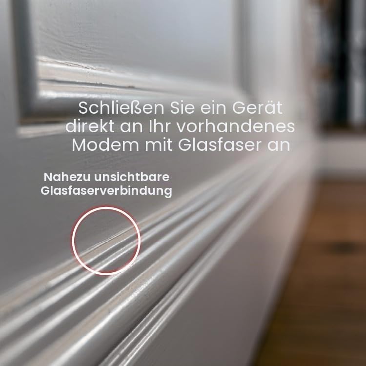 Lightera Home Fiber Kit – Erstellen Sie eine nahezu unsichtbare Kabelverbindung für WLAN, Streaming,