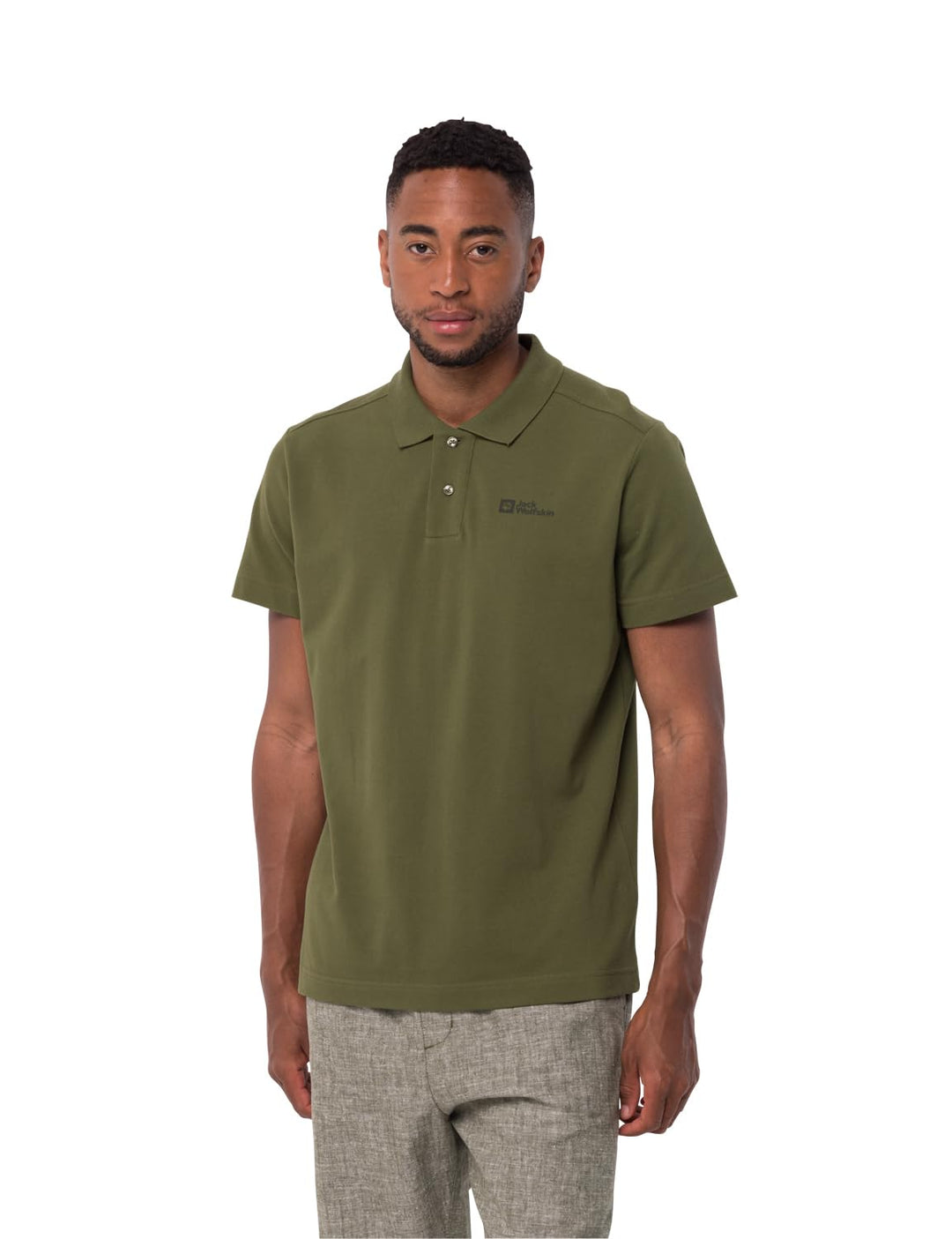 Jack Wolfskin Herren Essential Polo M Polo L Greenwood, L Greenwood