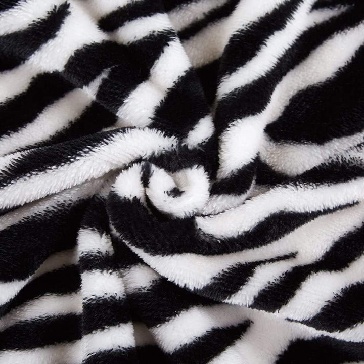 DREAMLANDING Decke für Sofa-230 x 260 cm Zebramuster-Kuscheldecke Flauschig weich, bunt, übergross,