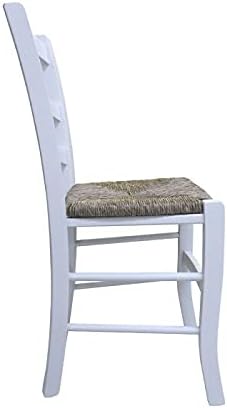 Dmora - Klassischer Holzstuhl, für Esszimmer, Küche oder Wohnzimmer, Made in Italy, 46x42h87 cm, Far