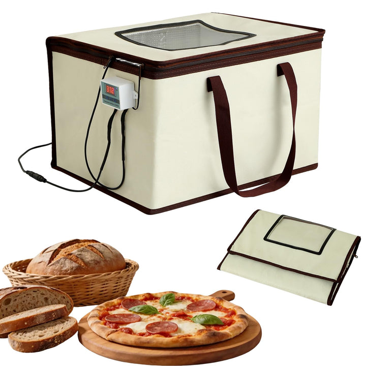 Brot Gärbox mit Heizung, Brot Gärbox Sauerteig Brot Gärschrank 35L Faltbare Teiggärbox mit Einstellb