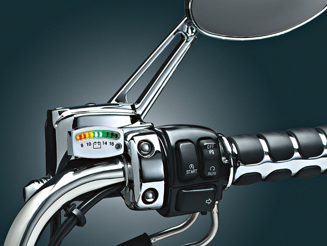 Kuryakyn 4219 Motorrad Akzentbeleuchtung Zubehör LED Batterieanzeige Anzeige Universal Fit für 12V A