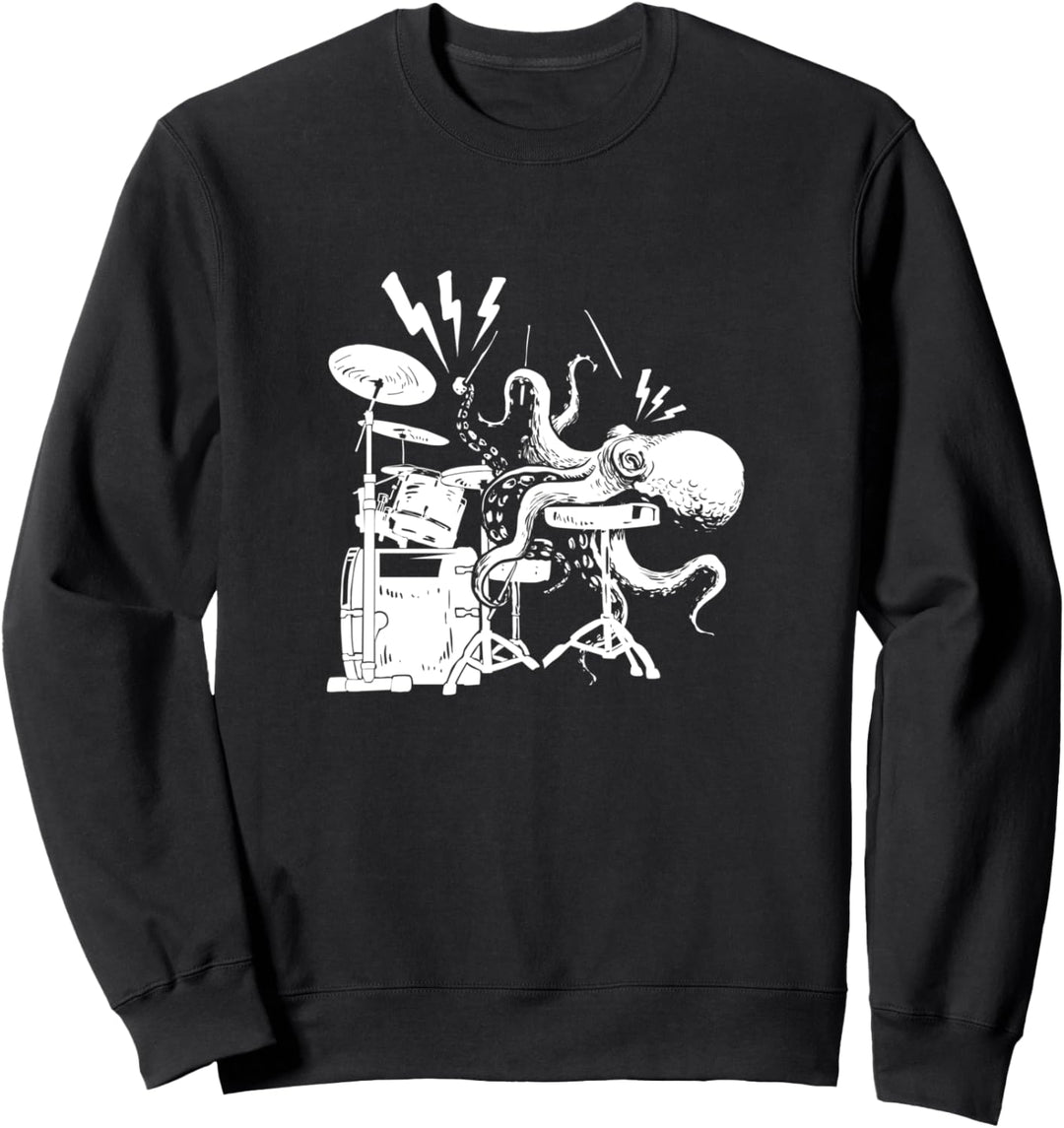 Oktopus am Schlagzeug Geschenk für Schlagzeuger Sweatshirt