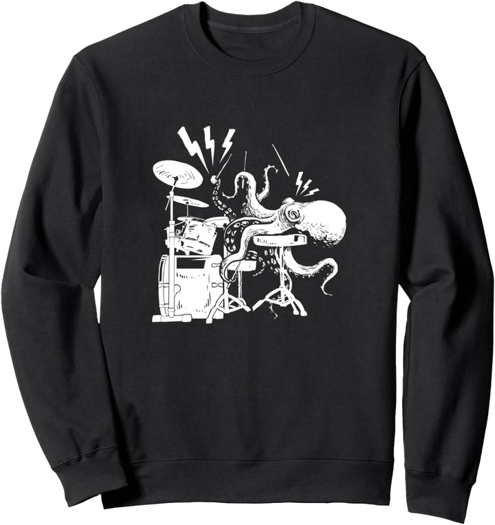 Oktopus am Schlagzeug Geschenk für Schlagzeuger Sweatshirt