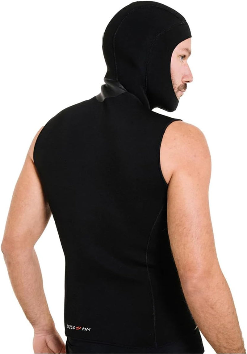 Cressi Base Layer Man 2.5mm - Tauchunterzieher Neopren 2.5mm, Schwarz, für Herren Hood Vest L, Hood