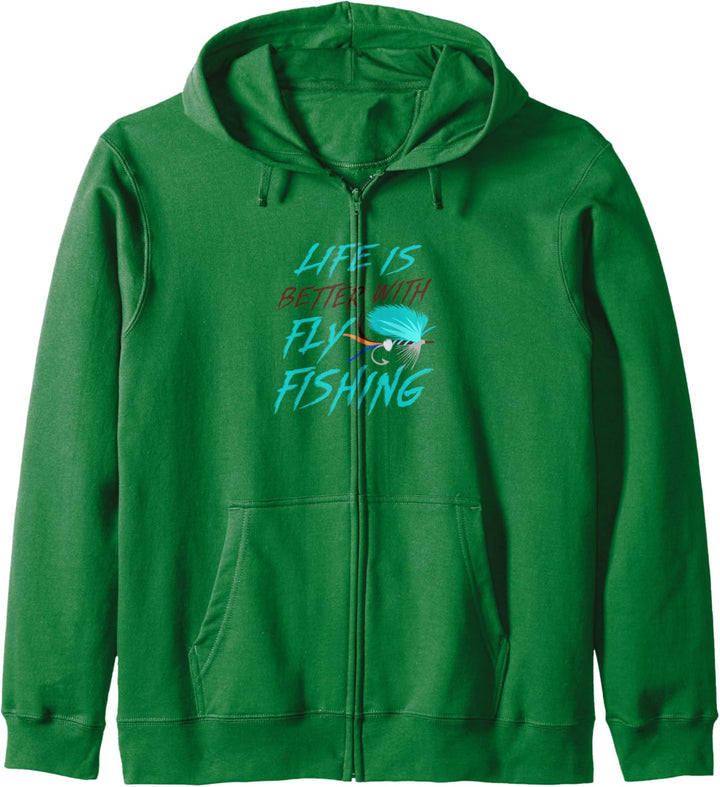 Angeln Hobby Angler Angler Forelle Fliegenfischen Kapuzenjacke