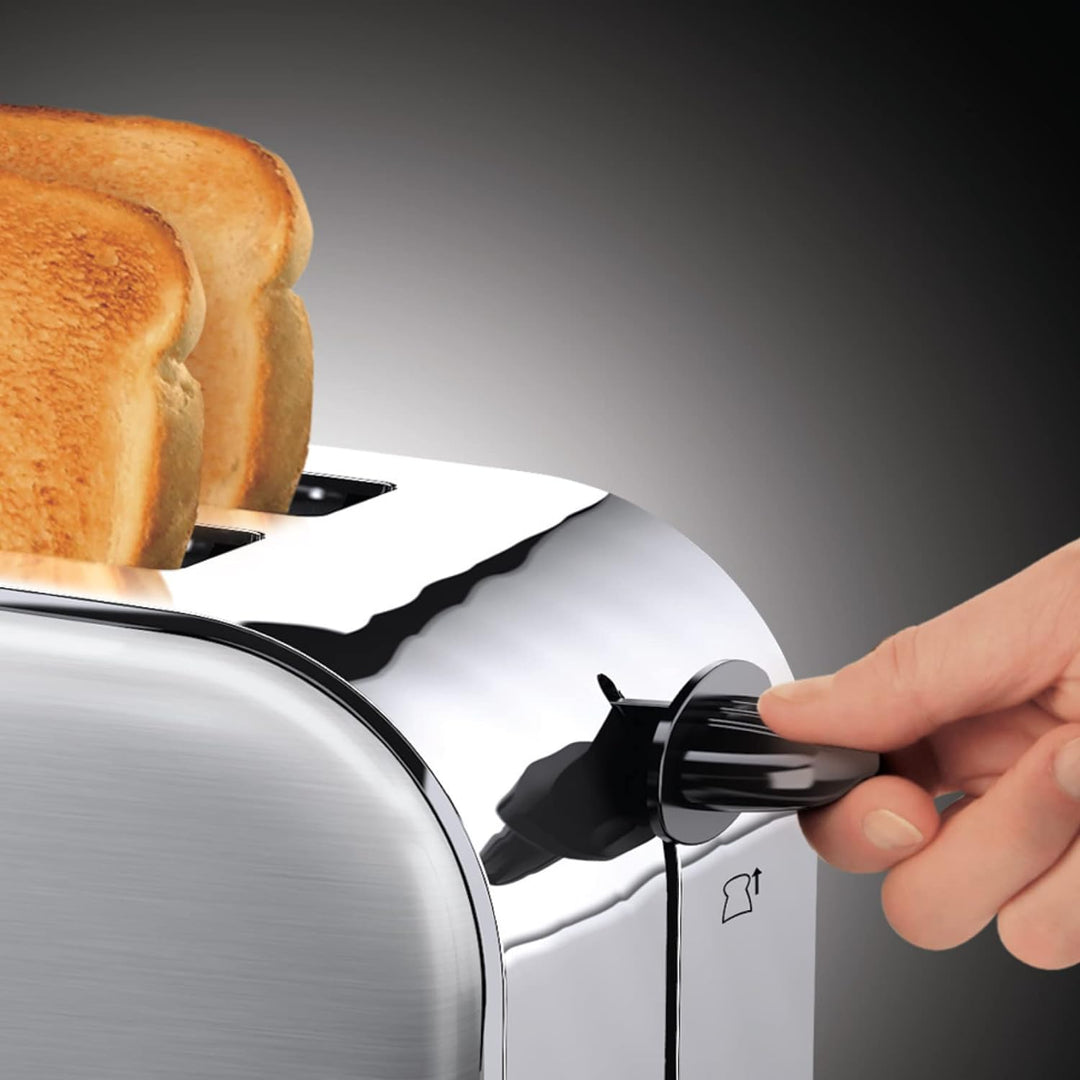 Russell Hobbs Toaster [2-Schlitz-Langschlitz für 4 Scheiben / 2 breite Brotscheiben] Adventure Edels