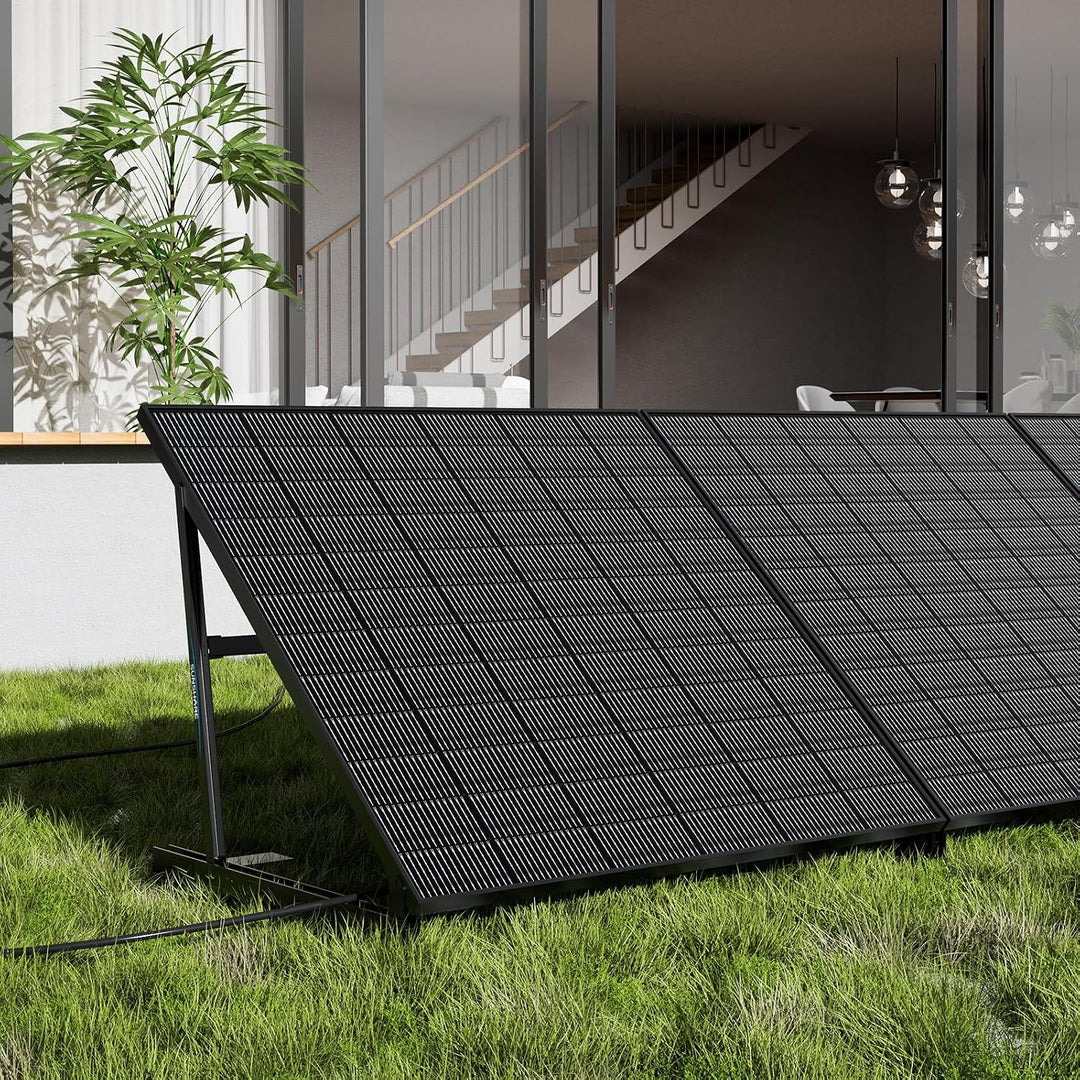 RAY 285W Full Black Solarmodul inkl. Flachdach- &amp; Garten-Halterung – TopCon N-Typ – 25% Wirkungsgrad