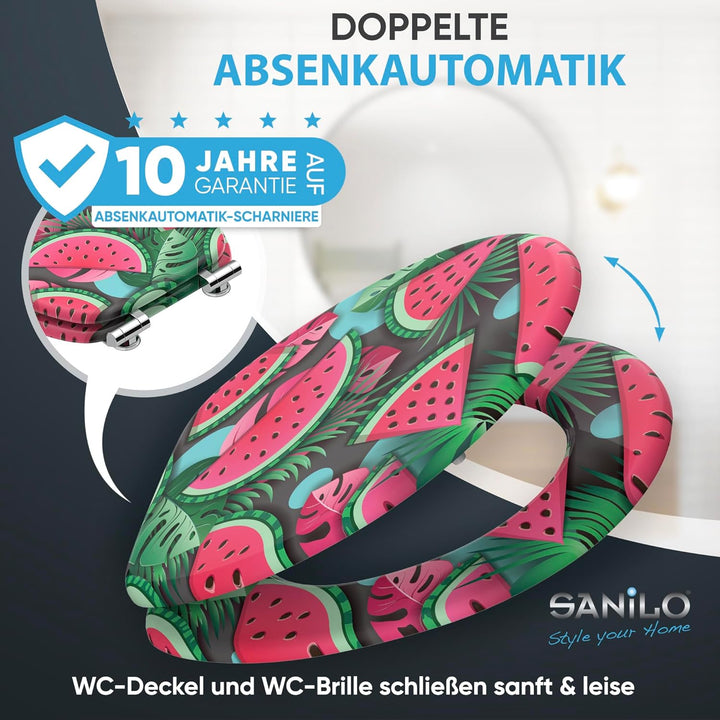 Sanilo WC Sitz mit Absenkautomatik, viele neue Toilettendeckel zur Auswahl, hochwertige Oberfläche,
