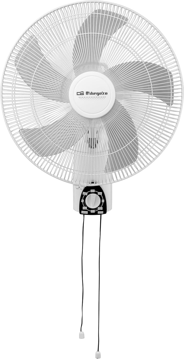 Orbegozo WF 1040 Wandventilator, 45 W, 40 cm, mit 3 Betriebsmodi und 3 Geschwindigkeiten, 5 gebogene