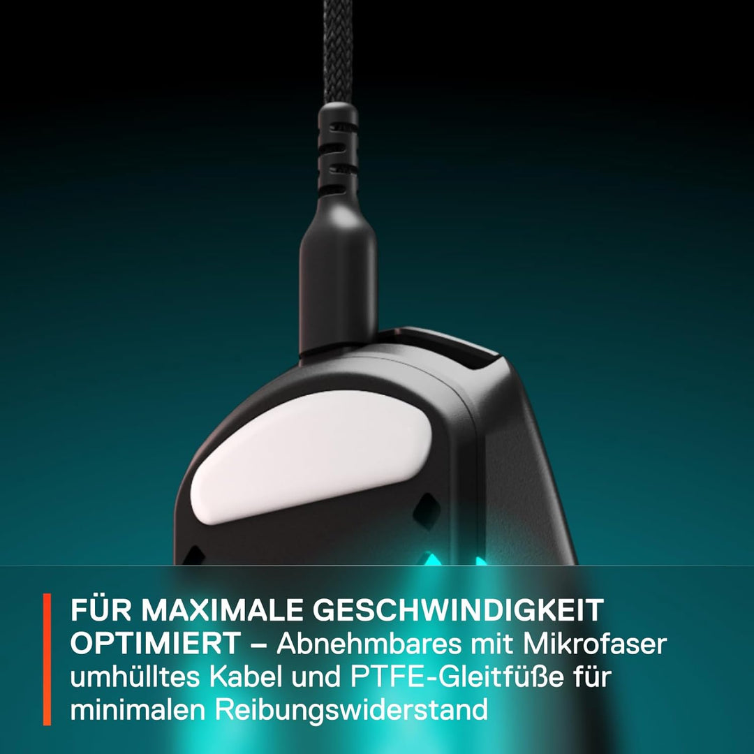 SteelSeries Aerox 3 - Superleichte Gaming-Maus - Optischer TrueMove Core Sensor mit 8.500 CPI - Ultr