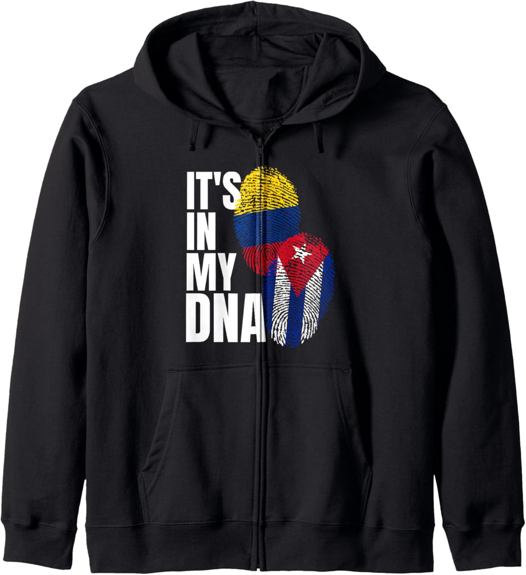 Kubanisches und kolumbianisches DNA-Mix-Flaggenerbe Kapuzenjacke