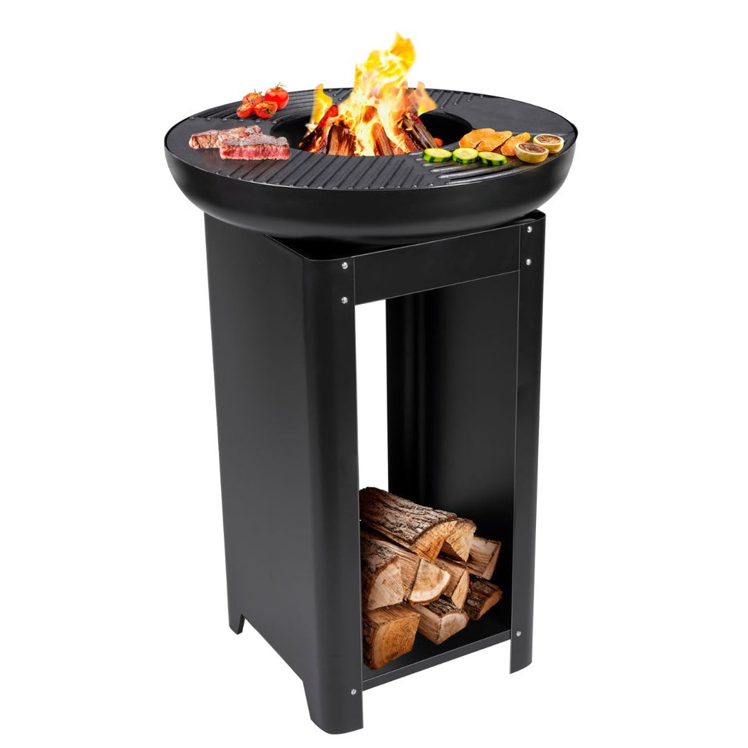 BBQ Collection 3-in-1 Feuerschale und Teppanyaki Grillrost - Feuerkorb - Plancha Grillplatte - 61 x