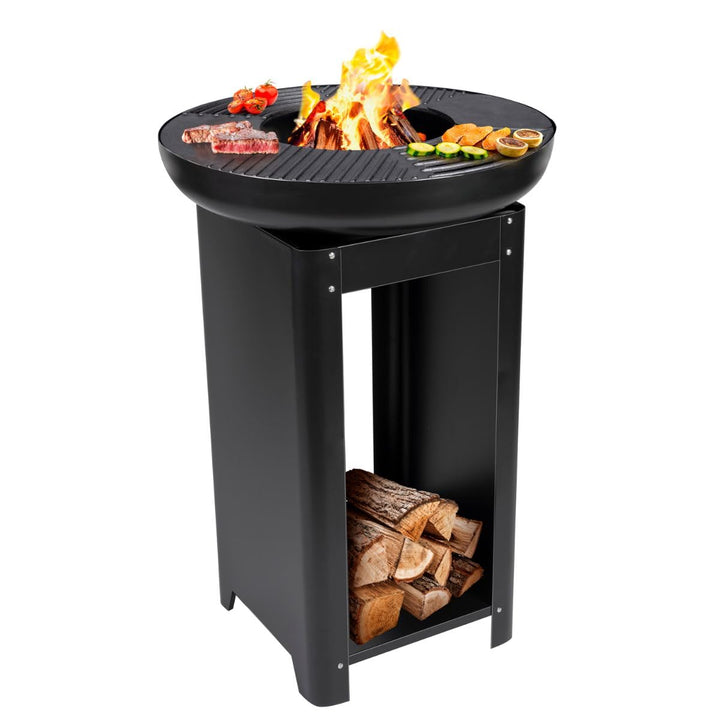 BBQ Collection 3-in-1 Feuerschale und Teppanyaki Grillrost - Feuerkorb - Plancha Grillplatte - 61 x