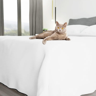 Byour3 - Tagesdecke Reine Baumwolle 100% LICHT Doppelbett Einzelbett Queen Size Bettdecke Rechteckig