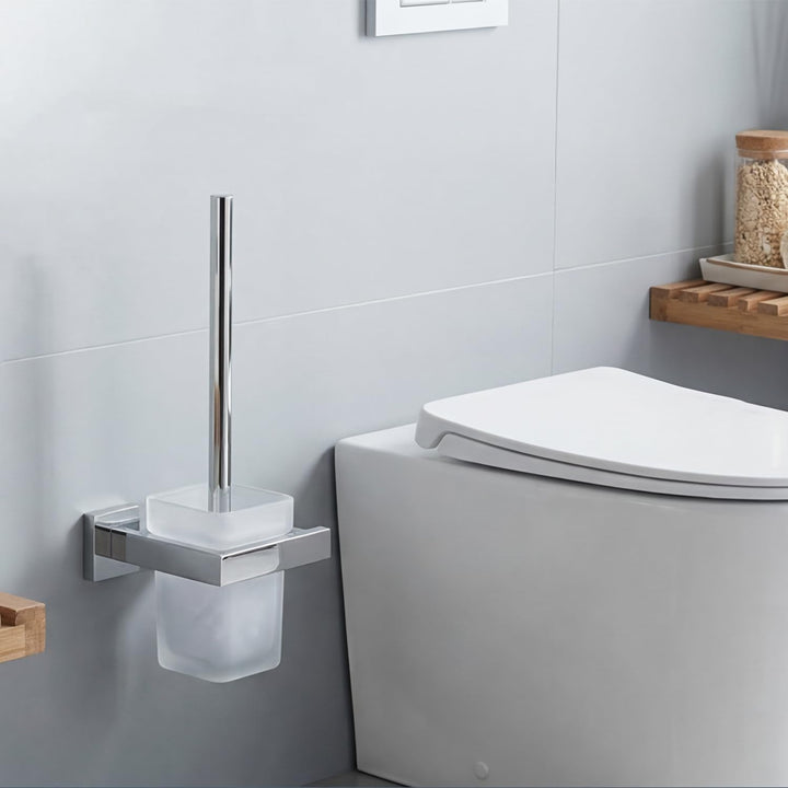 Kelelife WC-Bürste und Halter Wand Bürstenhalter, Chrom, WC-Garnitur Toilettenbürstengarnitur aus 30