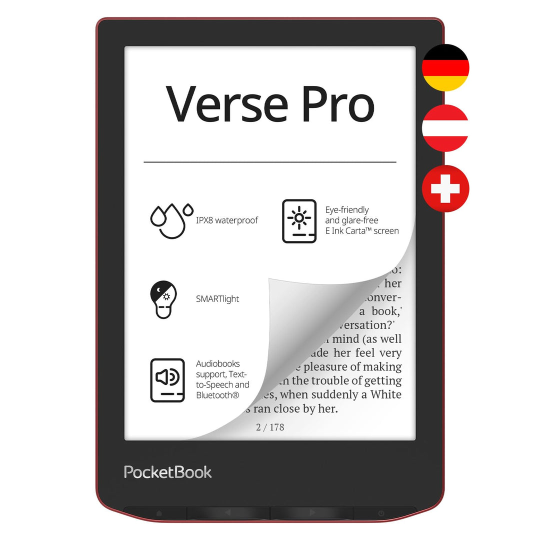 PocketBook e-Book Reader 'Verse Pro' (deutsche Version) 16 GB Speicher, IPX8, Bluetooth, 15,2 cm (6