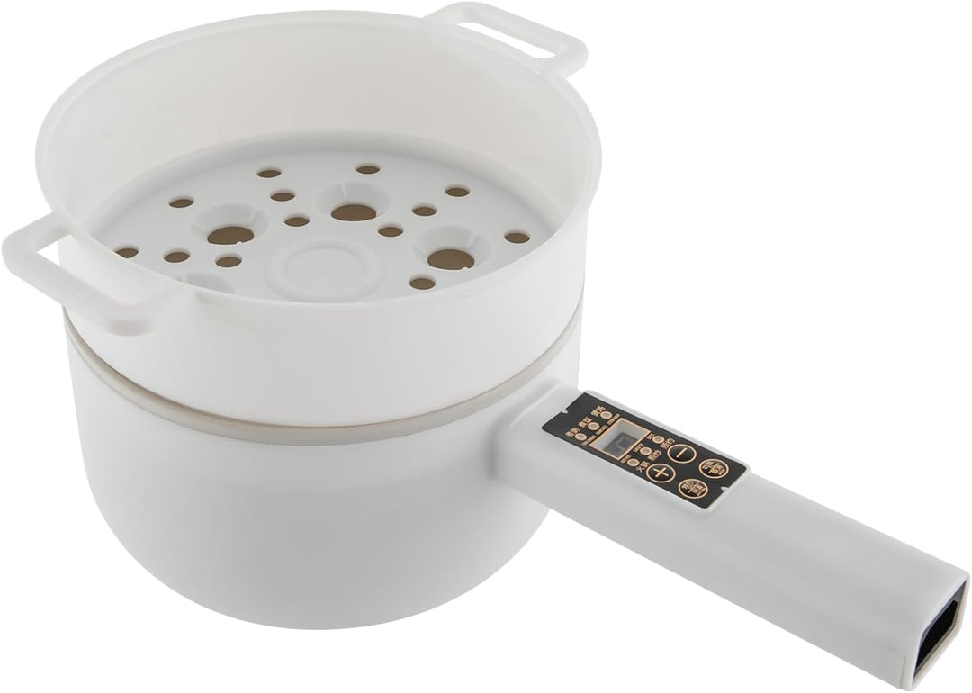 Elektrischer Topf mit Dampfgarer 1.6L Multifunktionaler Mini Tragbare Antihaftbeschichtung Elektrisc