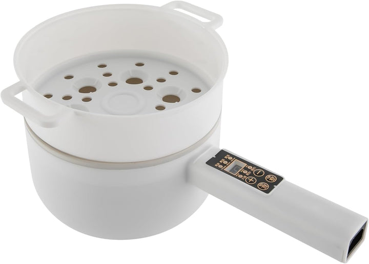 Elektrischer Topf mit Dampfgarer 1.6L Multifunktionaler Mini Tragbare Antihaftbeschichtung Elektrisc