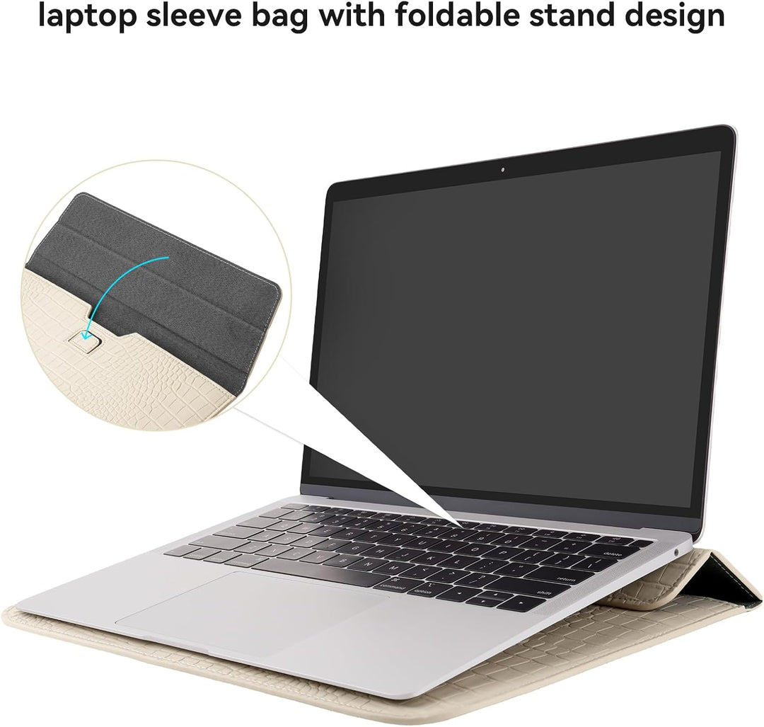 MOSISO PU Laptop Hülle 13 Zoll, 13 Zoll Laptoptasche Kompatibel mit MacBook Air M4 M3 M2 M1 2025-201